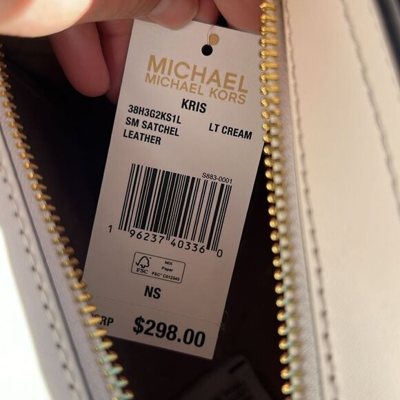 MICHAEL Michael Kors • Kris Small Pebbled Leather Satchel - Picture 4 of 10